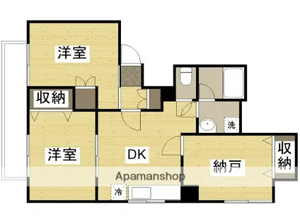 グリン金剛マンション(2SDK/3階)の間取り写真