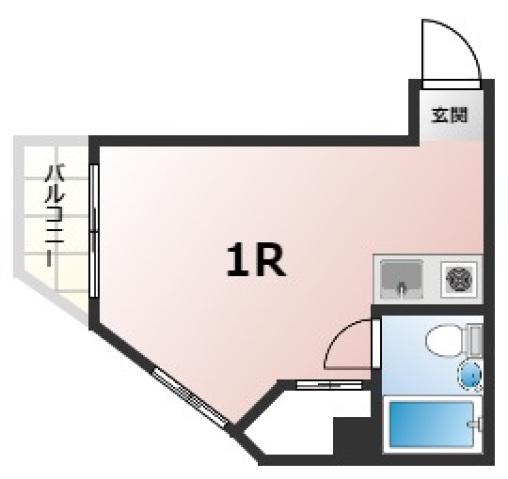 アスプロパラティ5(ワンルーム/2階)の間取り写真