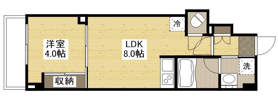 ELETTA吉島(1LDK/2階)の間取り写真