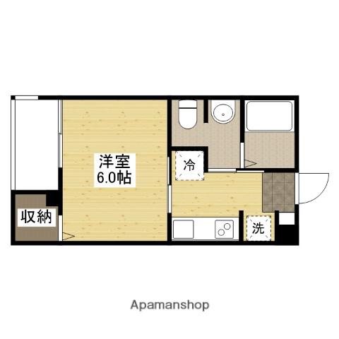 GRACE可部南(1K/3階)の間取り写真