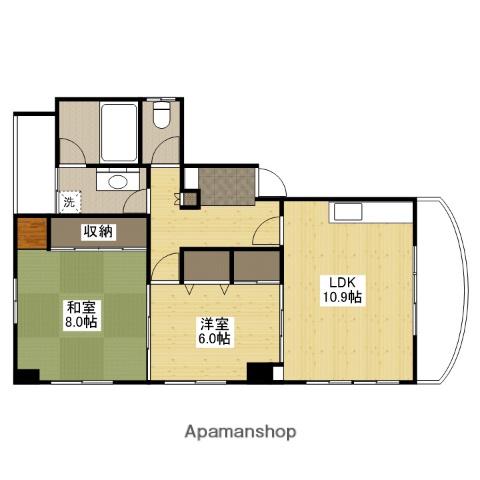 第3中野ビル(2LDK/4階)の間取り写真