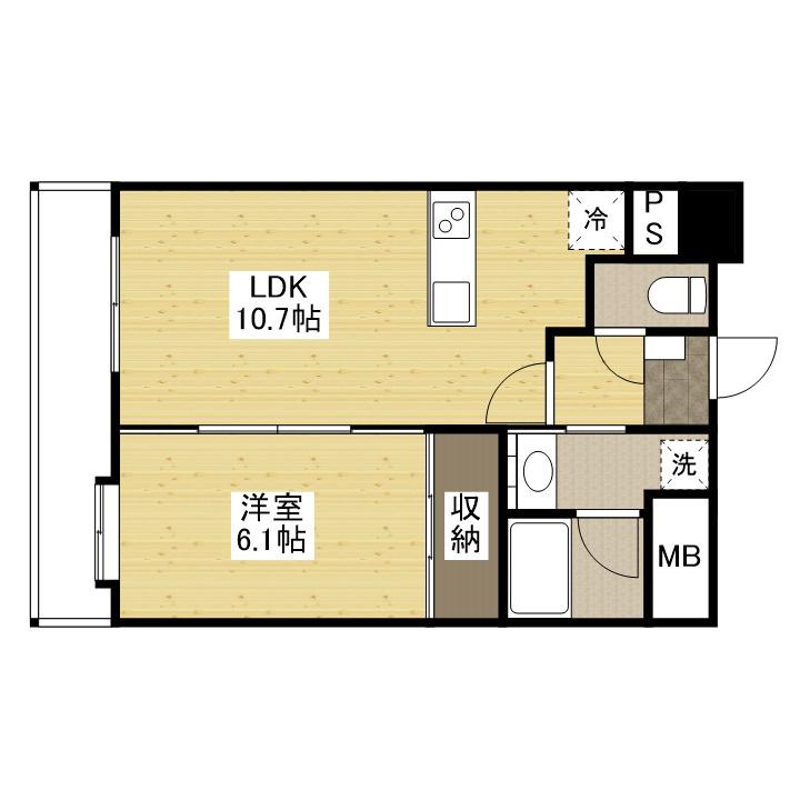 AD・GRAYSⅢ(1LDK/6階)の間取り写真