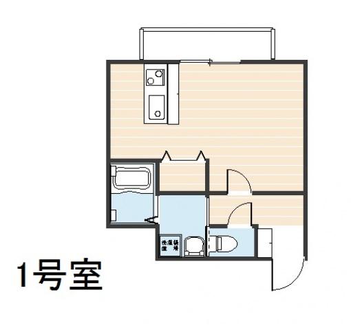 MIRAI Ⅱ(1K/2階)の間取り写真