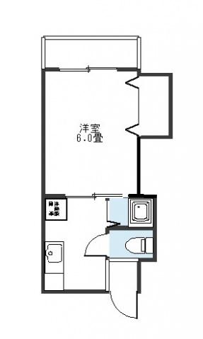 M・Tビル(1K/3階)の間取り写真