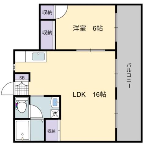第3茶谷ビル(1LDK/3階)の間取り写真