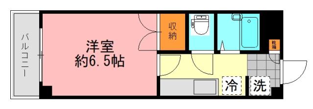 RADIANTE仁保(1K/1階)の間取り写真