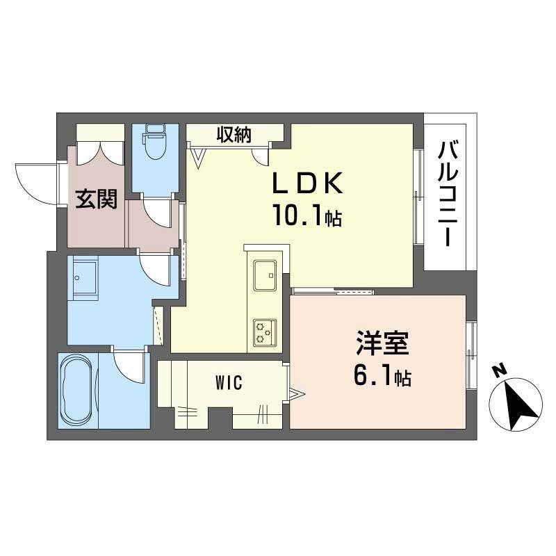 OLIVECOURT(1LDK/3階)の間取り写真