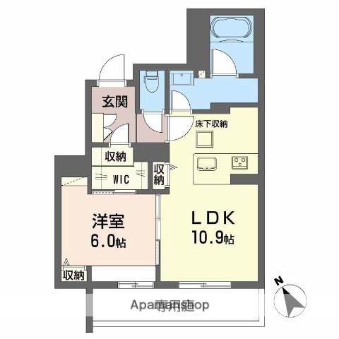 パストラール己斐中(1LDK/1階)の間取り写真
