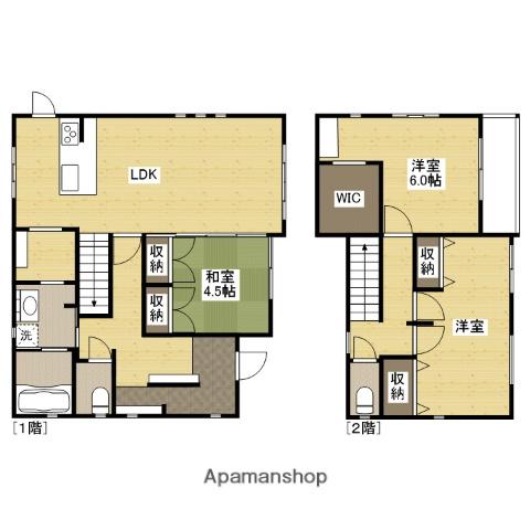 広島県広島市安佐南区 2階建 築13年(3LDK)の間取り写真