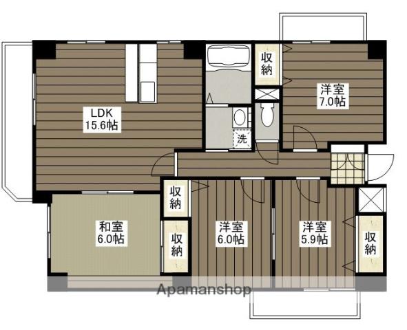 ラフォーレ古江(4LDK/1階)の間取り写真