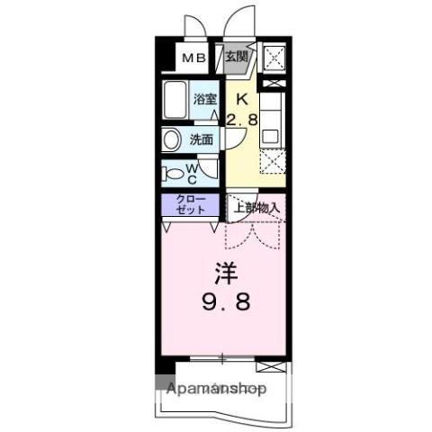 MARIONETTE XVI(1K/6階)の間取り写真