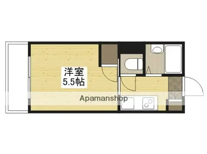 グリンハウス三篠(1K/10階)の間取り写真