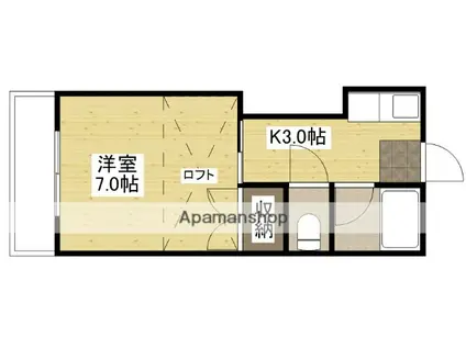 エクセレント安田D館(1K/1階)の間取り写真