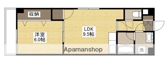 グランディール井口(1LDK/2階)の間取り写真