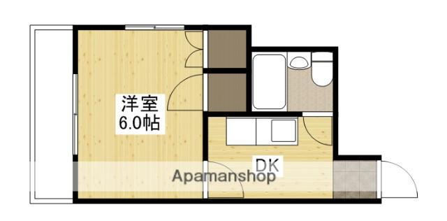 KENSEI8(1DK/3階)の間取り写真