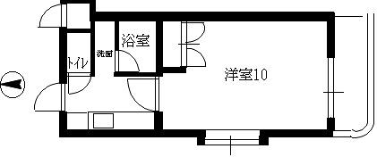 ヴェルドミール(1K/2階)の間取り写真