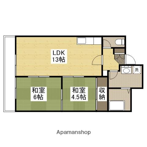 エステートY(2LDK/1階)の間取り写真
