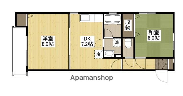 エーデル吉島西(2DK/3階)の間取り写真