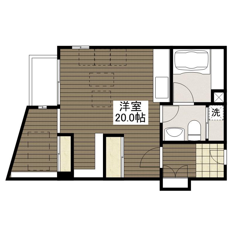 ナビオナルト(ワンルーム/2階)の間取り写真