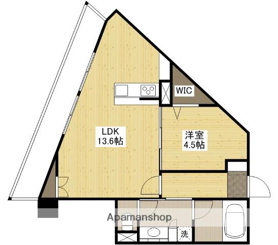 LUCENT石﨑(1LDK/3階)の間取り写真