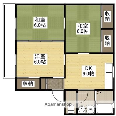 平成ハタⅠ(3DK/2階)の間取り写真