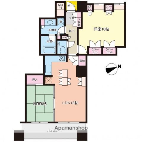 アーバンビューグランドタワー(2LDK/24階)の間取り写真