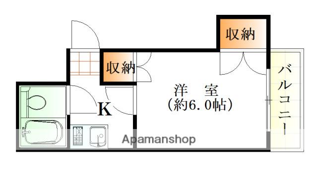 大州タワー(1K/10階)の間取り写真