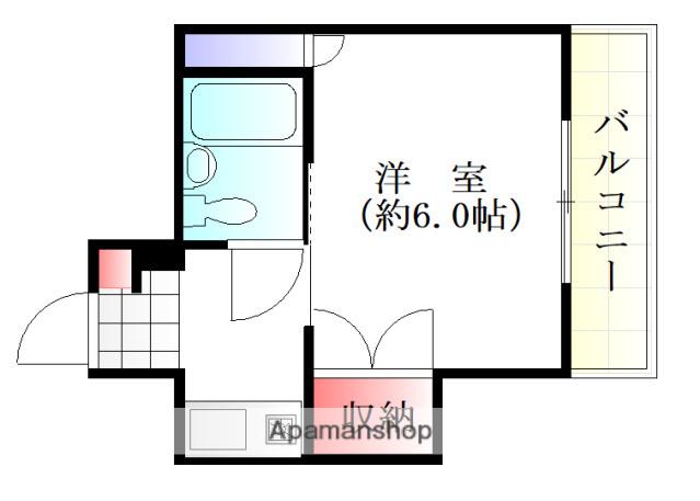 大州タワー(1K/10階)の間取り写真