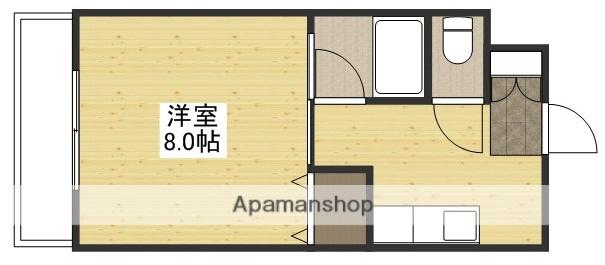 ルーエ祇園(1K/1階)の間取り写真