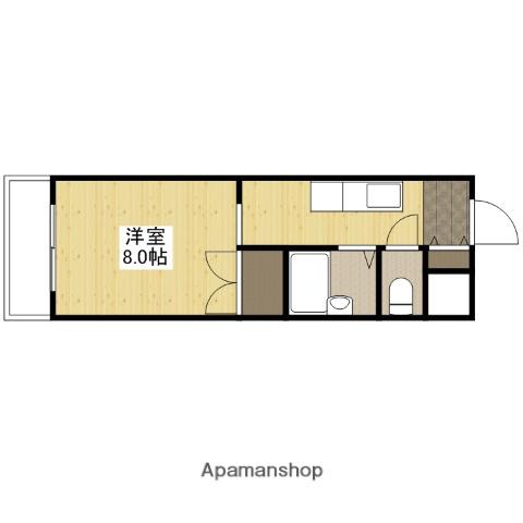 コーポヤマガタ(ワンルーム/3階)の間取り写真