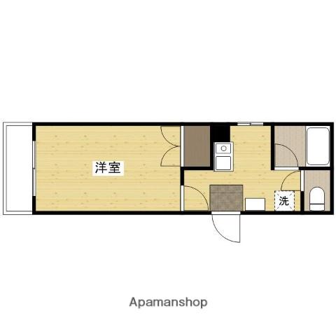 ラクープABE(1K/3階)の間取り写真