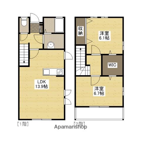 シャレーミヤモトＣ(2LDK)の間取り写真