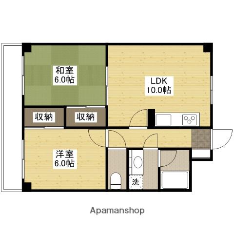 プーテゥジュール1番街(2LDK/5階)の間取り写真