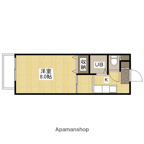 第11田中興産ビル(1K/8階)の間取り写真