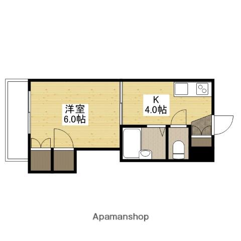 第1下原ビル(1K/3階)の間取り写真