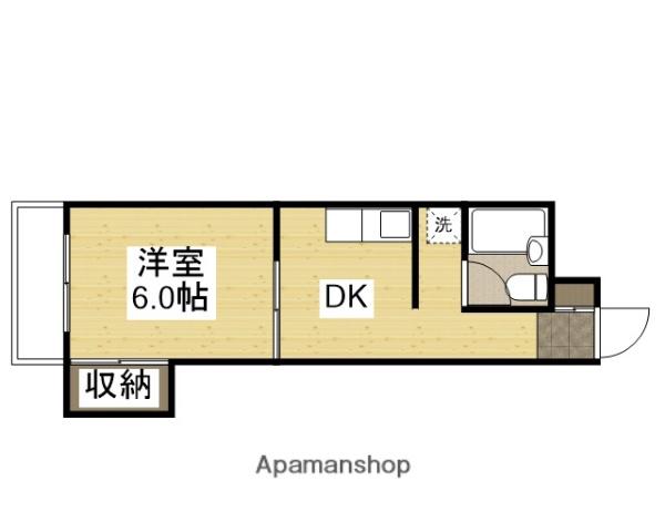 COLORS五日市(1DK/1階)の間取り写真