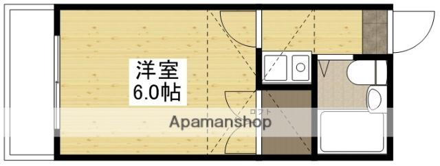 MIYATO(1K/2階)の間取り写真