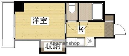 呉セントラルタワー(1K/4階)の間取り写真