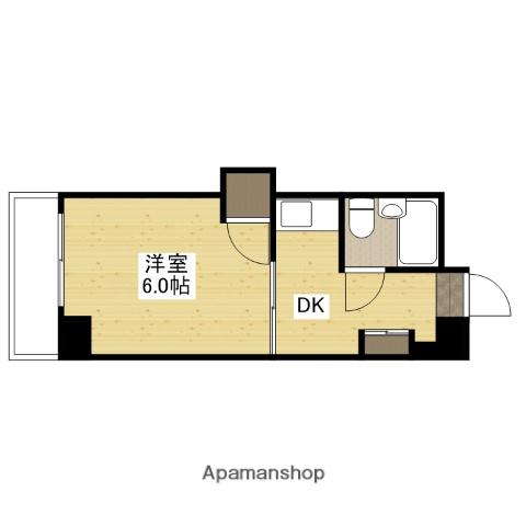 中広ハウス(1DK/4階)の間取り写真