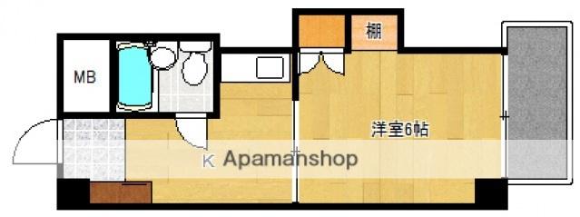 中広ハウス(1K/2階)の間取り写真