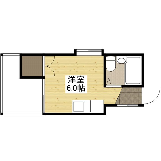 PETIT PAS観音(ワンルーム/5階)の間取り写真