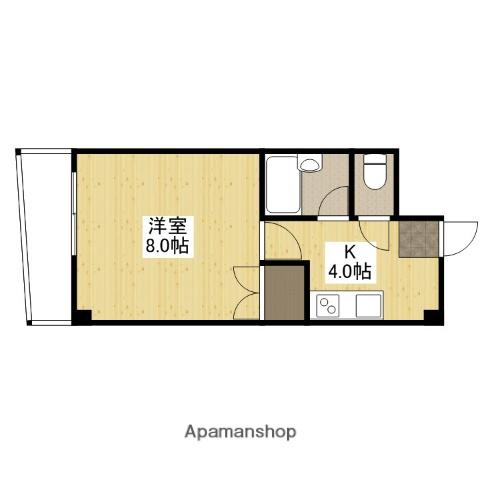 リスティア中筋(1K/4階)の間取り写真