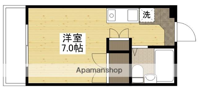 アンシャンテ住吉(ワンルーム/2階)の間取り写真