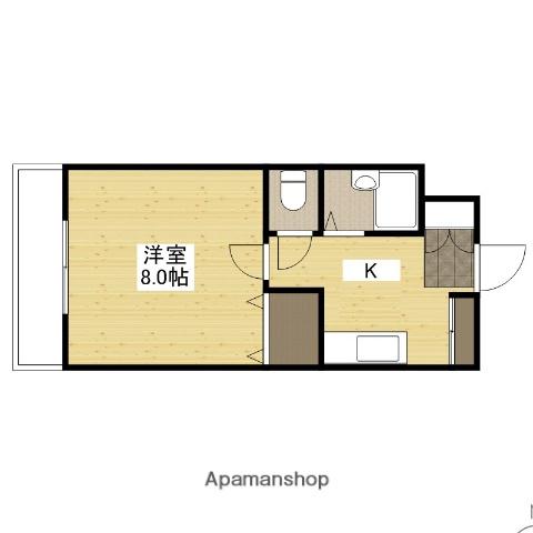 ハーシオンフルタⅢ(1K/2階)の間取り写真