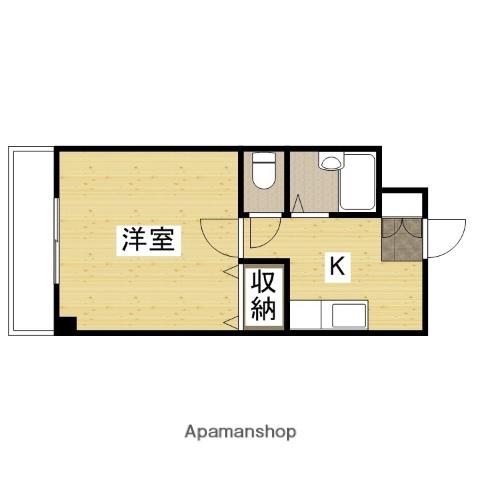 ハーシオンフルタⅢ(1K/2階)の間取り写真