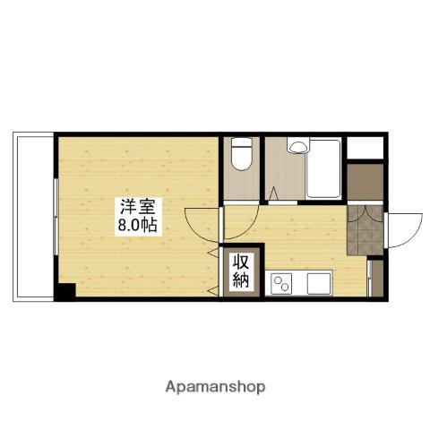 ハーシオンフルタⅢ(1K/2階)の間取り写真