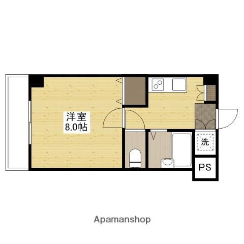 ハーシオンフルタⅢ(1K/1階)の間取り写真