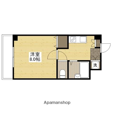 ハーシオンフルタⅢ(1K/4階)の間取り写真