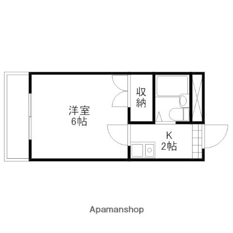 ニューライフ曙(1K/4階)の間取り写真