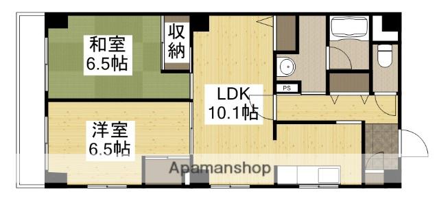 S・Sアイン鷹野橋(2LDK/5階)の間取り写真